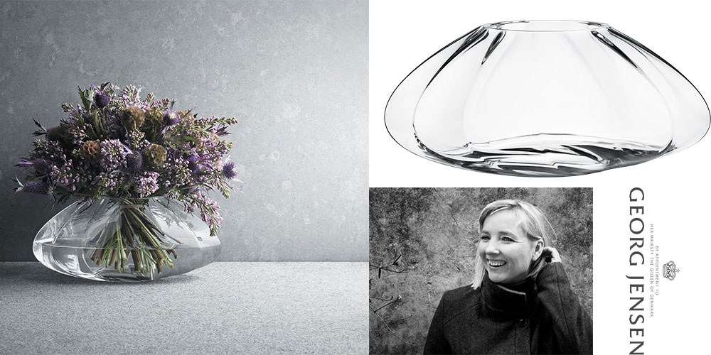 designová skleněná váza